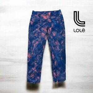 Lolë, Women's Yoga Joggers Activewear Stretch, Medium, Navy &Red 🏃♀️➡️